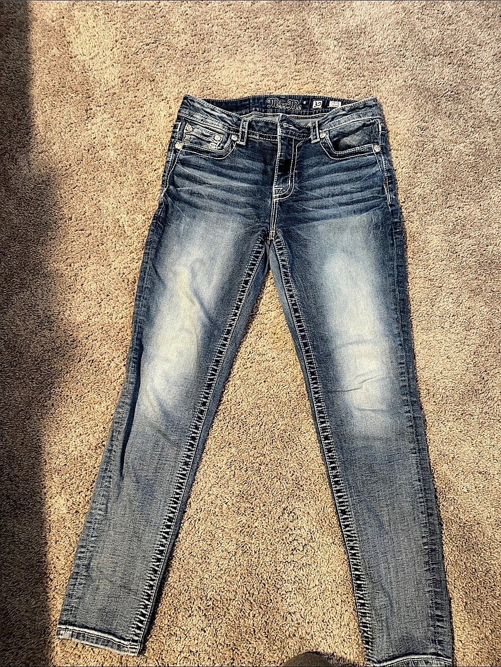 Miss Me Hailey Skinny Jeans Blue Waist 30